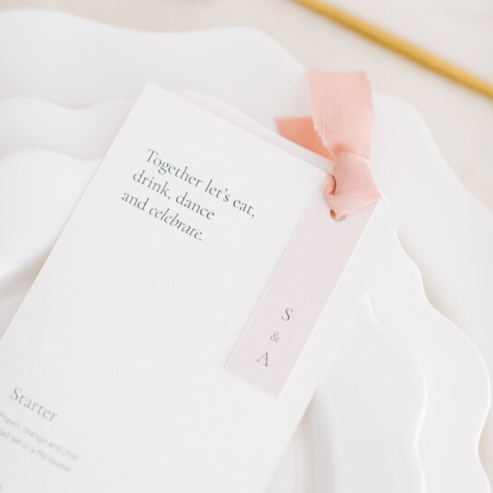 Ellie and Liv Wedding Menu
