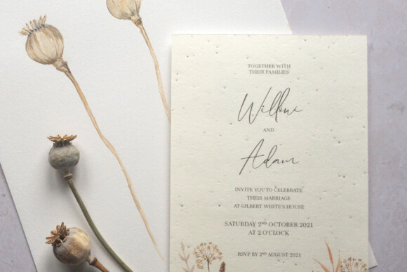 Watercolour bespoke wedding stationery. Choose bespoke wedding stationery