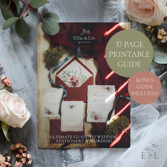 Ellie and Liv Ultimate guide to wedding stationery and wording download