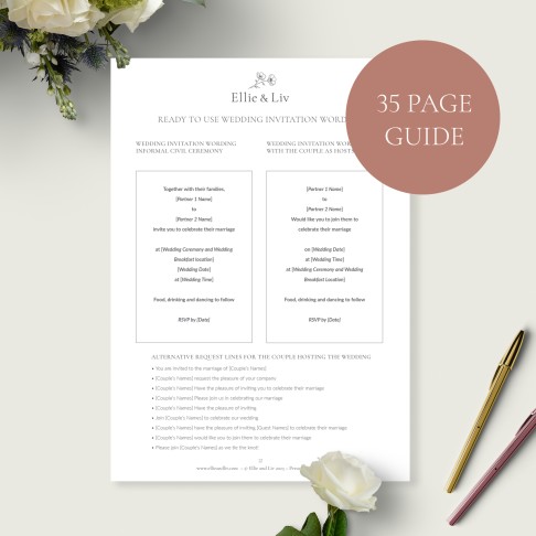 Ultimate Wedding Guide for wedding stationery wording