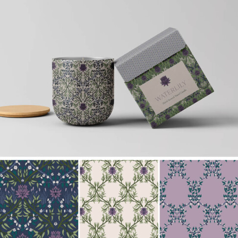 Ellie and Liv Heritage Bloom arts and craft damask pattern collection