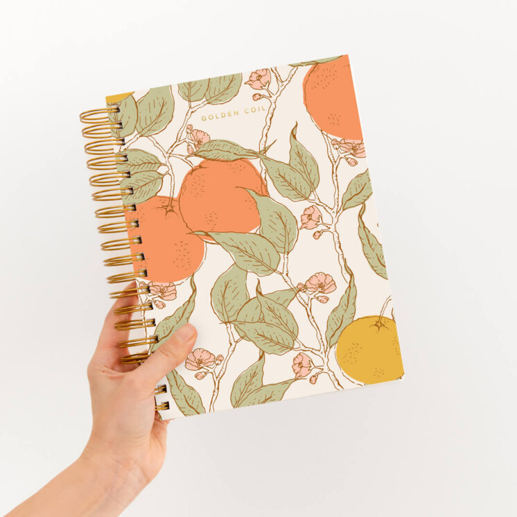 Nature tone orange blossom trailing pattern