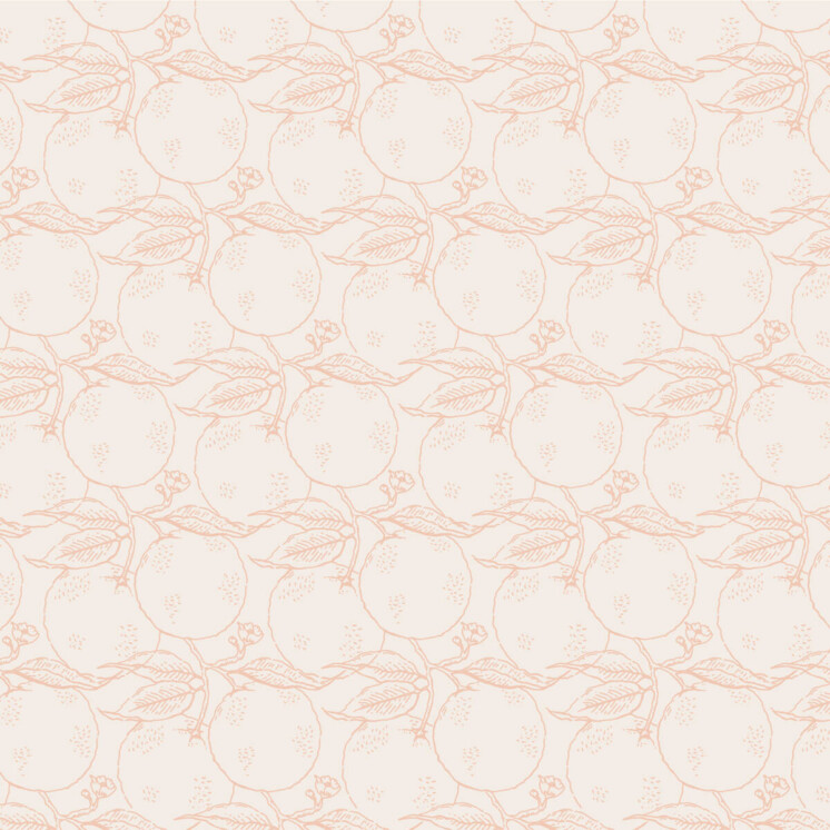 Natural pale orange fine ling botanical pattern