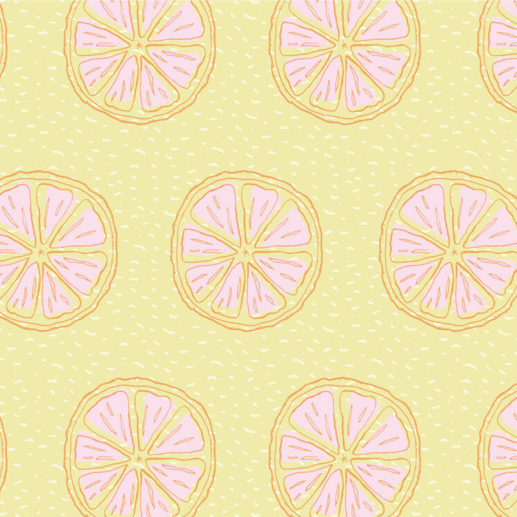 Bright orange slice pattern repeat.