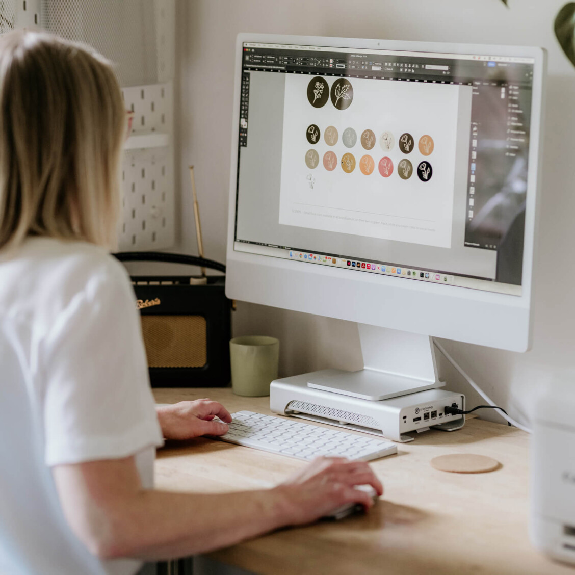 Social media icons, graphic design elements for your business