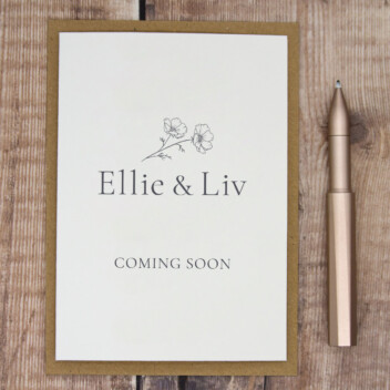 Ellie and Liv Birth Flower Card